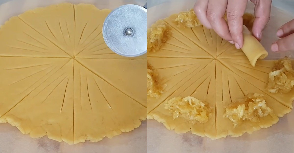рогалики с яблочной начинкой