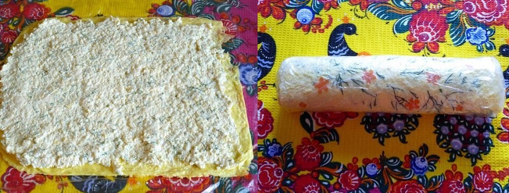 рулет с плавленым сырком