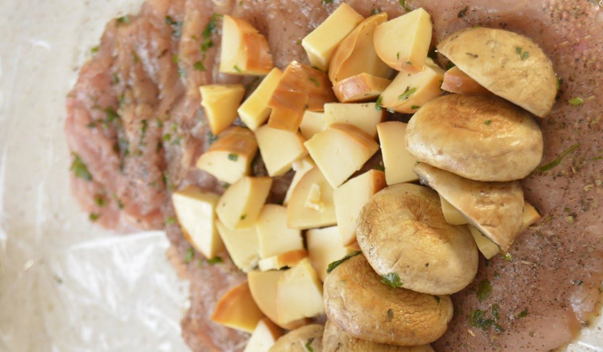 мясо с грибами