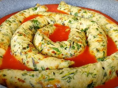 Рулет из кабачков с фаршем