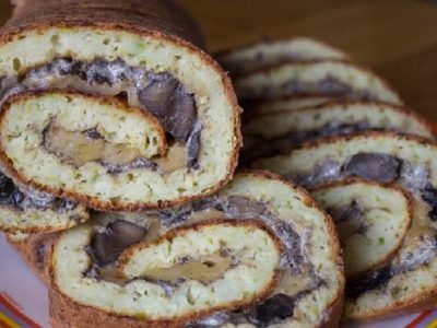 Рулет из кабачков с начинкой