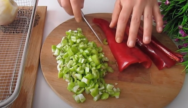 нарезка болгарского перца