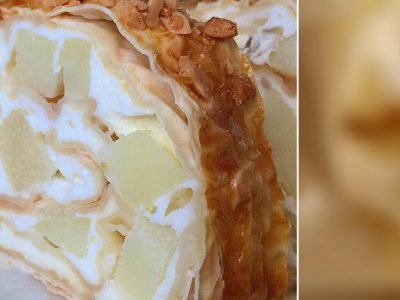 Рулет из лаваша с грушей