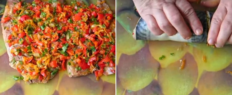 филе скумбрии с начинкой