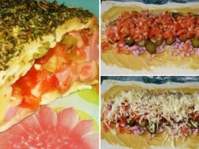 Рулет из слоеного теста