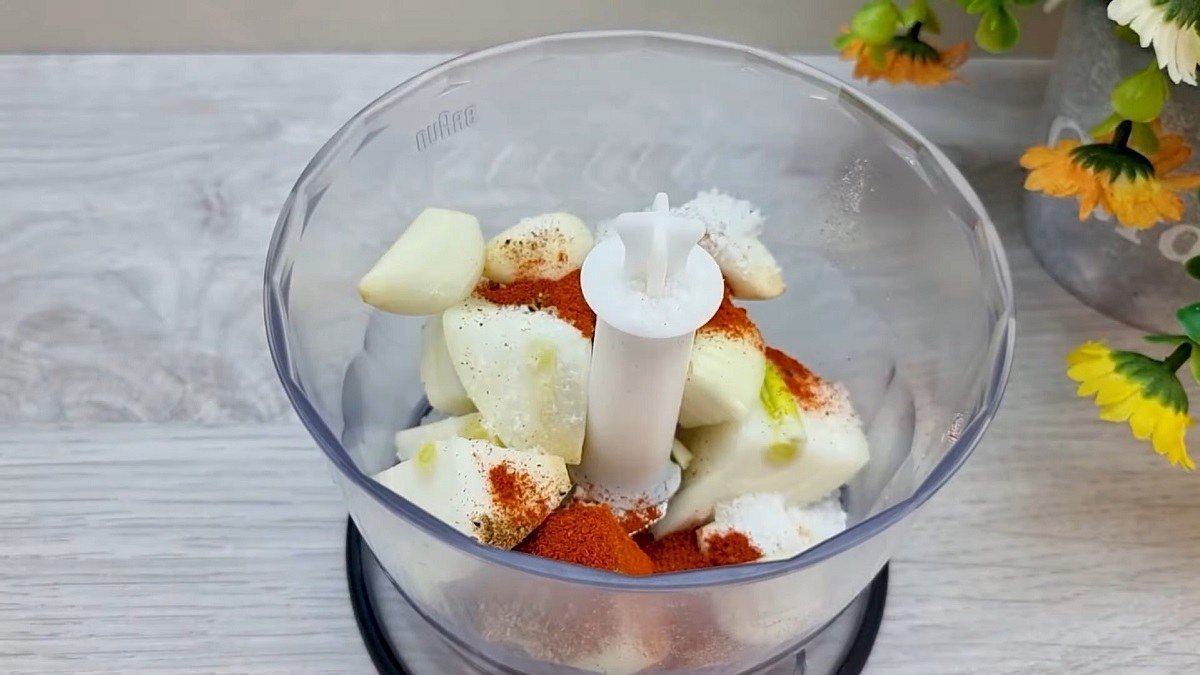 приготовление луково-чесночной пасты
