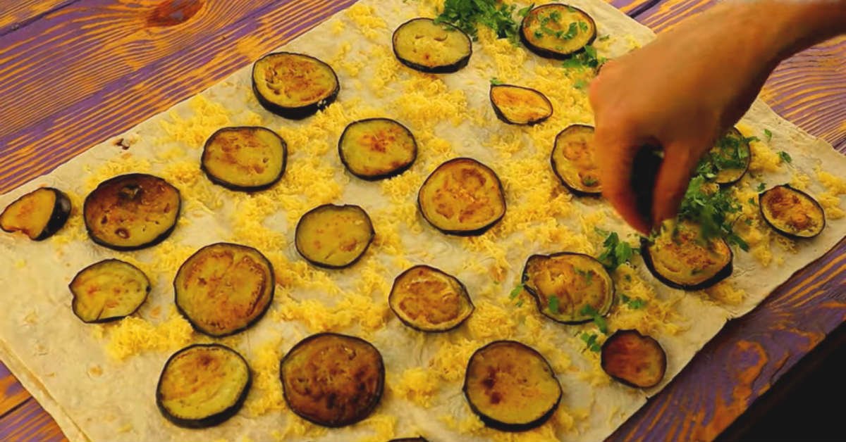 рулет с баклажанами и сыром