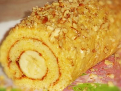 Рулет с бананом