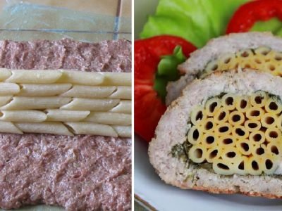 Рулет с макаронами