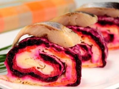 Рулет «Селедка на шубе»