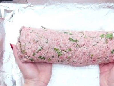 Рулет со спаржевой фасолью