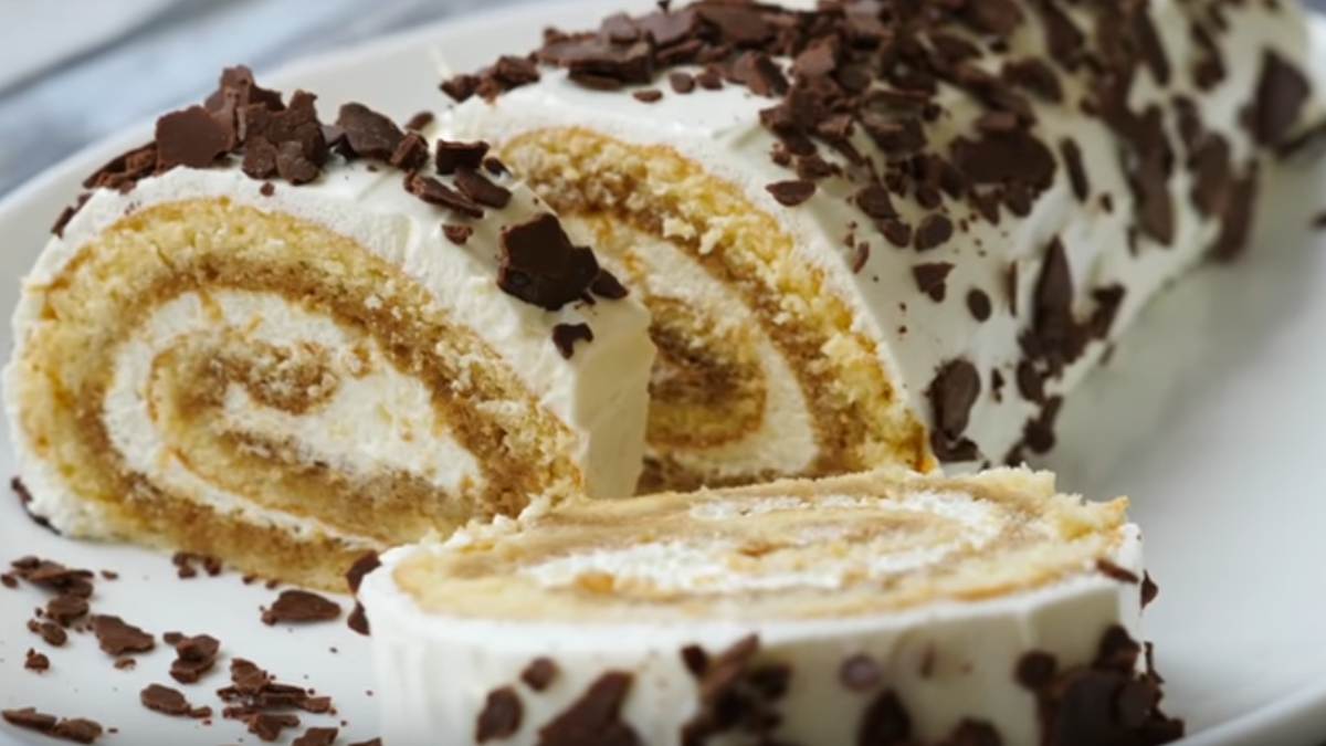 бисквитный рулет с шоколадом