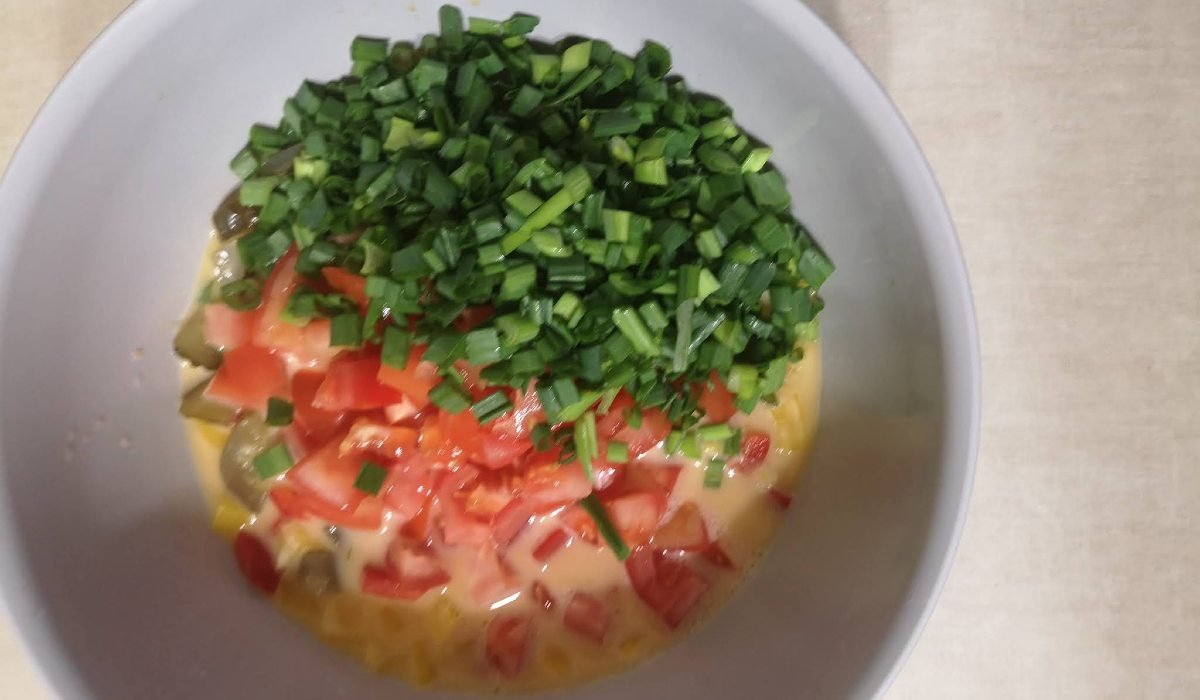 яично-овощная заливка