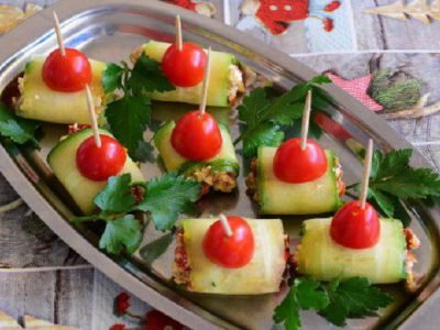 Рулетики из огурцов