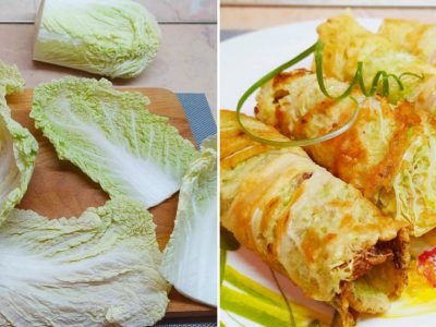 Рулетики из пекинской капусты с начинкой