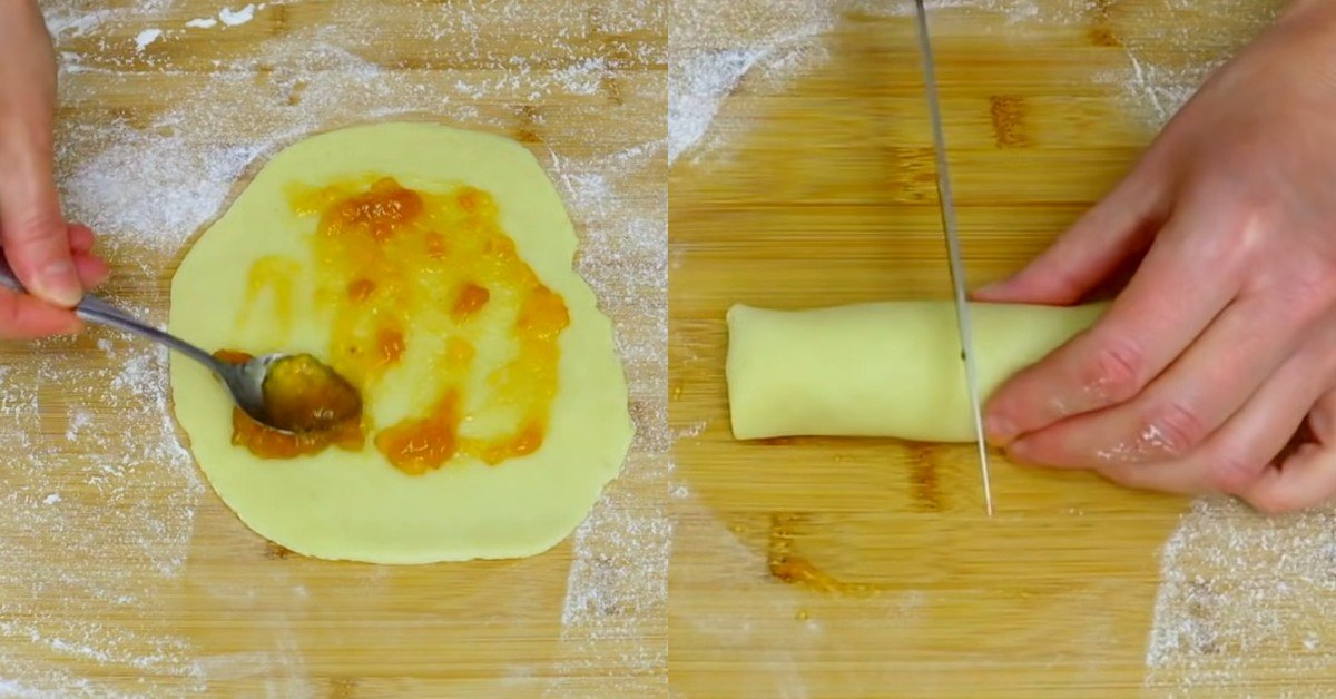 рулетики из песочного теста