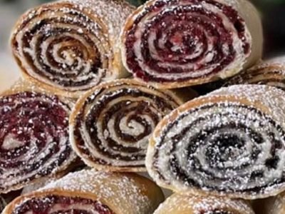 Постные рулетики с маком на воде