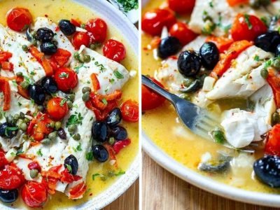 Рыба по-итальянски с томатами