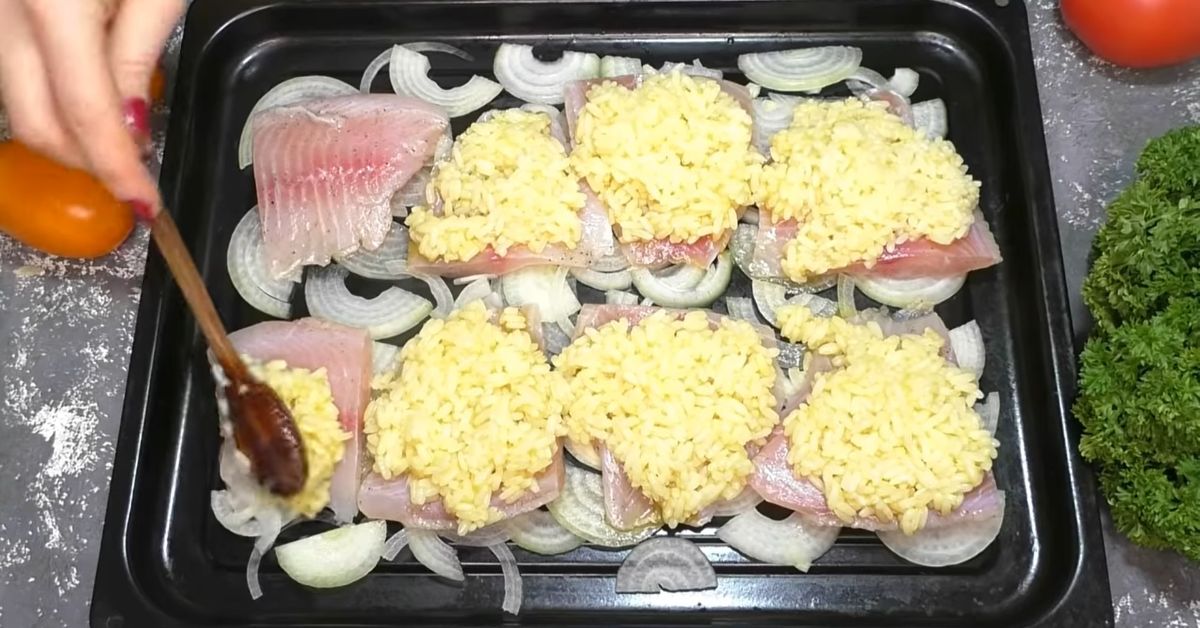 рыба с рисом
