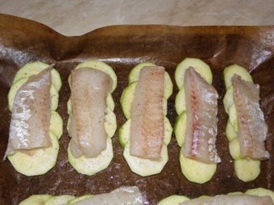 Рыба с кабачками