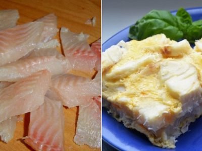 Рыба в омлете