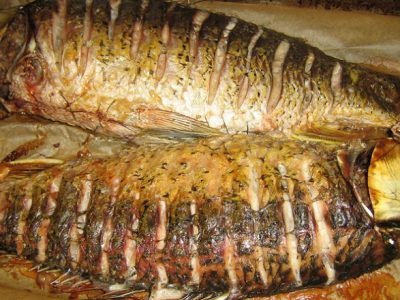 Рыба, запеченная с картофелем