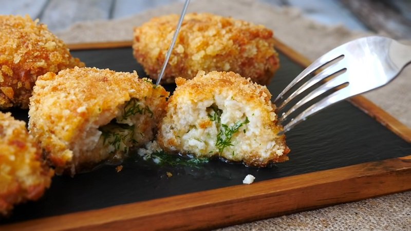 рыбная котлета в разрезе