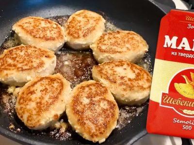 Рыбные котлеты с манкой