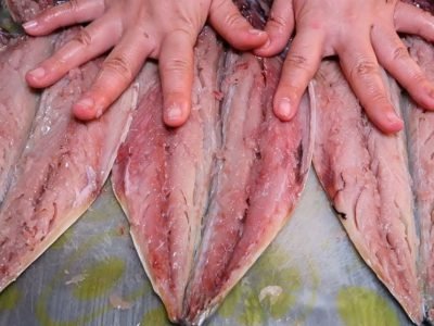 Рыбные оладьи из филе скумбрии