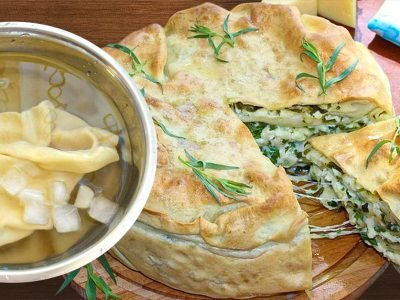 Сабурани с сыром и ароматными травами