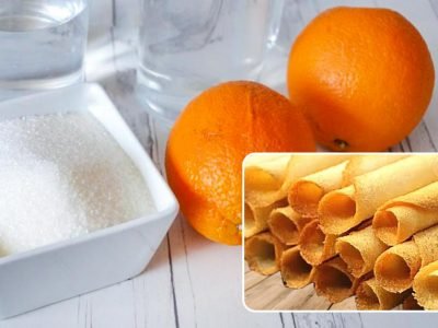 Сахарные трубочки с апельсином