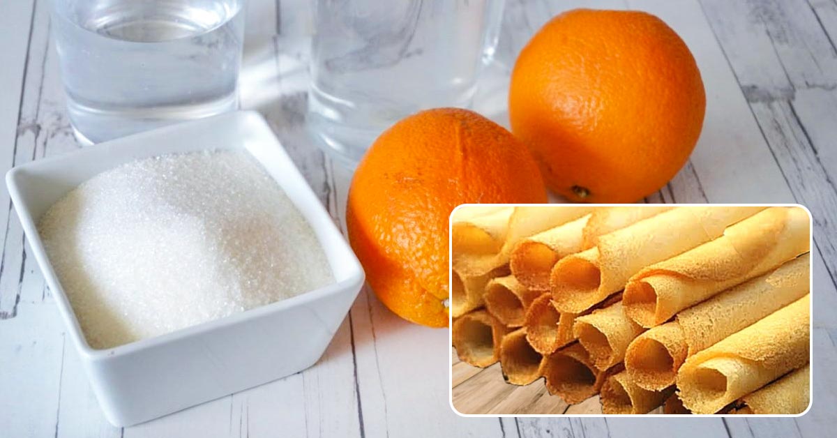 Сахарные трубочки с апельсином - Со Вкусом