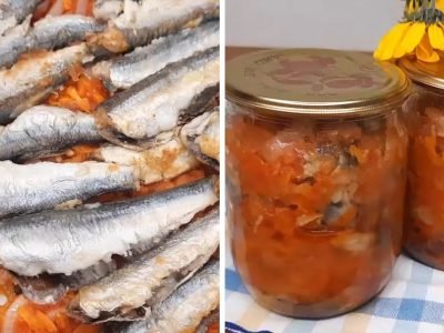 Салака с овощами на зиму