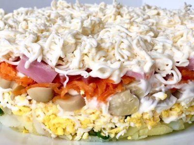 Салат «Белый принц» с шампиньонами