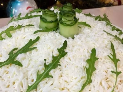 Салат «Белый танец» с авокадо