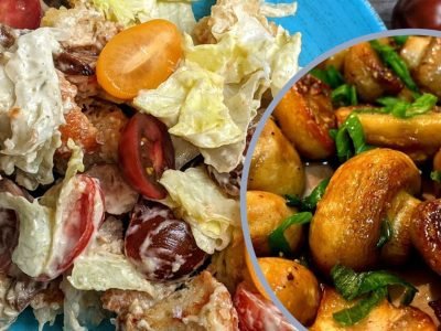 Салат «Цезарь» с грибами