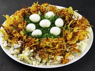 Салат «Гнездо глухаря»