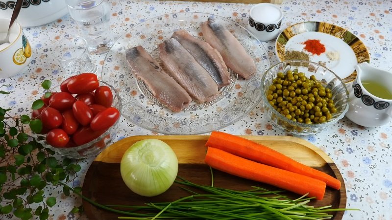 приготовление салата с селедкой