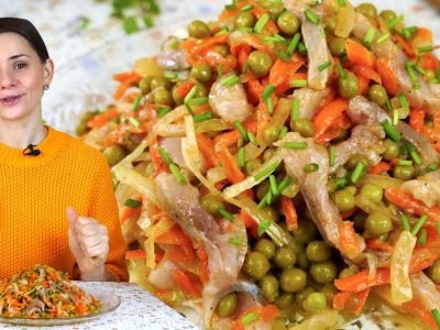 Салат «Голландский» с селедкой и горошком