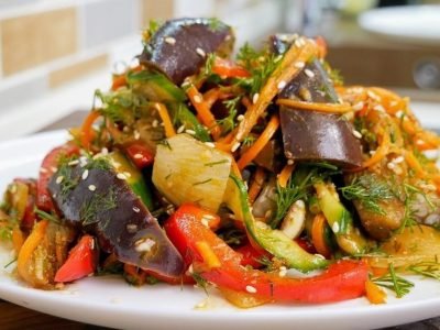 Салат из баклажанов по-корейски