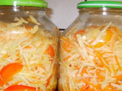 Салат из капусты с болгарским перцем