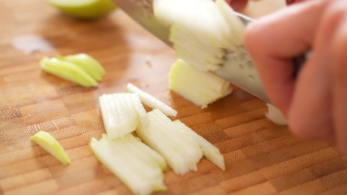 нарезка яблока