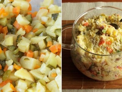 Салат из картофеля и огурцов