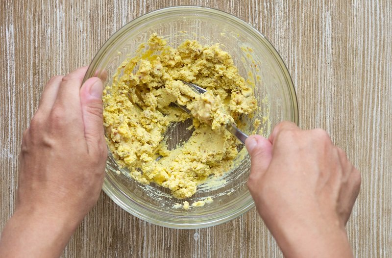 измельчение желтка