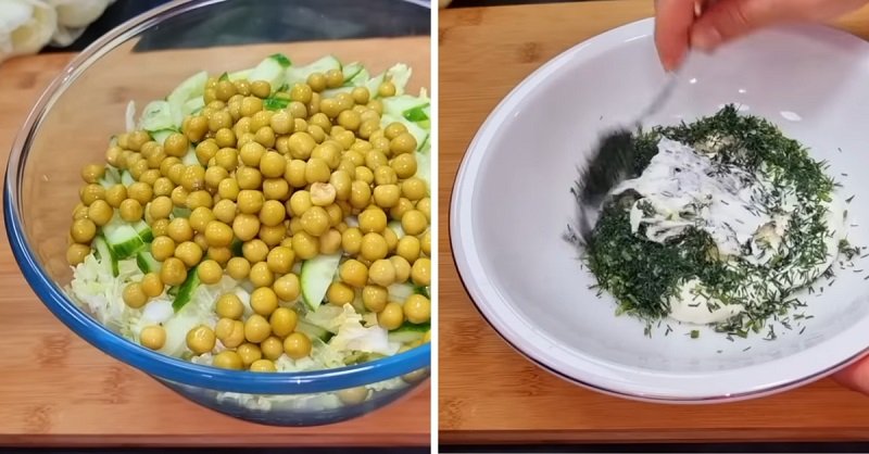 приготовление салата из пекинской капусты