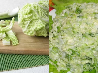 Салат из пекинской капусты с яблоком