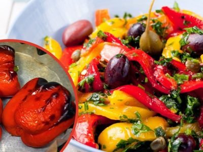 Салат из запеченного болгарского перца
