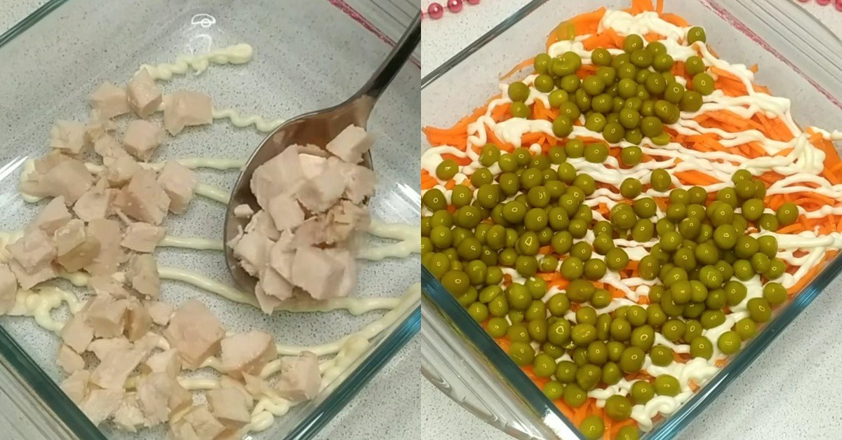 салат с курицей