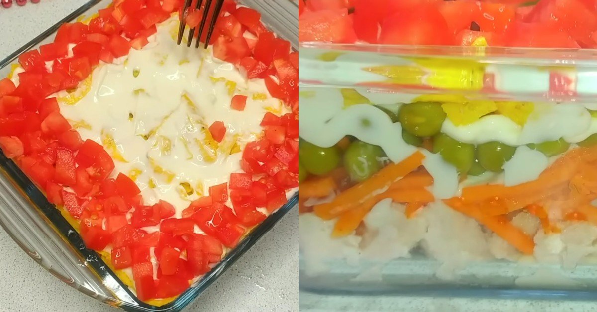 салат с помидорами