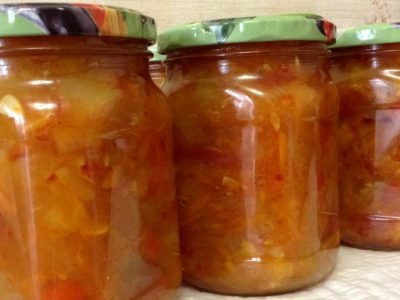 Салат на зиму из кабачков и перца